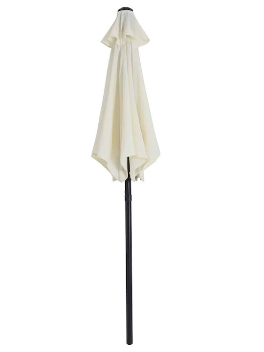 Umbrelă Rotundă Din Aluminiu Bej Φ2m