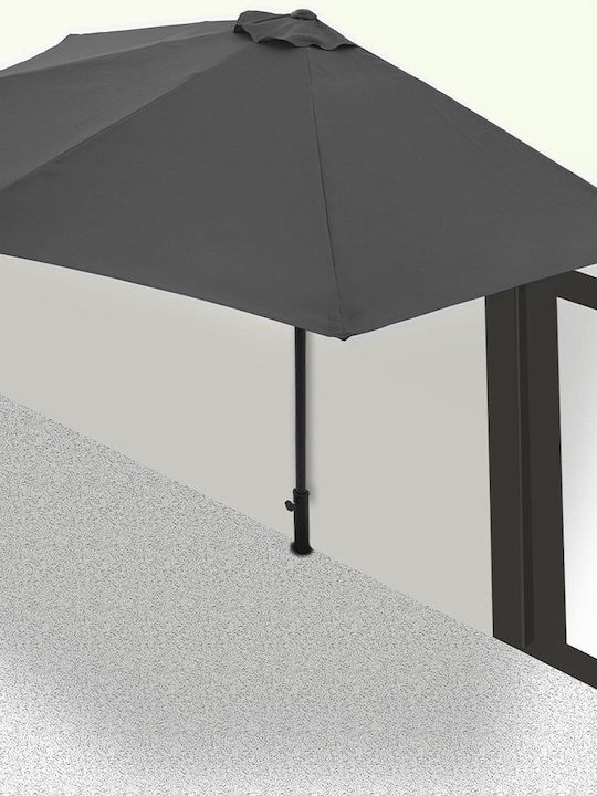 Hängender Aluminium-Garten- und Terrassen-Sonnenschirm Grau 2,3x2,3xHöhe 2,7 m