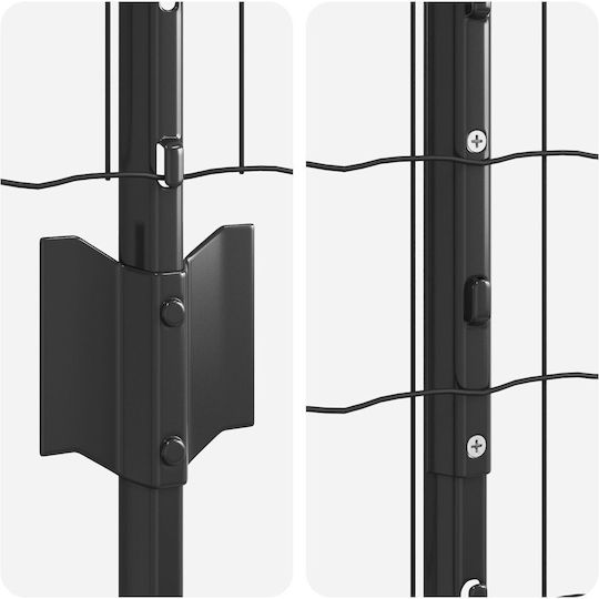 vidaXL Ситова мрежа Подредба Сив 1.4x10м