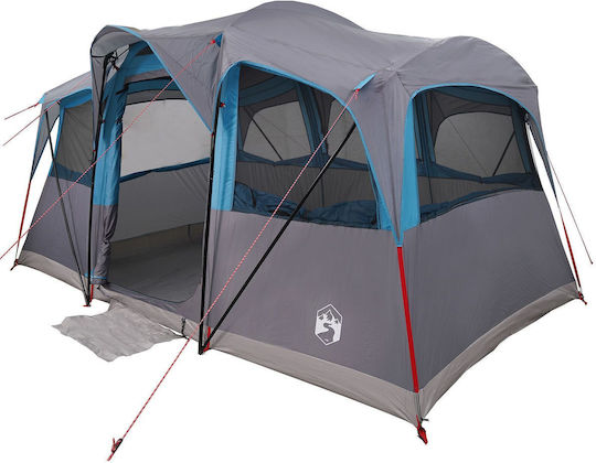 vidaXL Sommer Campingzelt Grau Für 10 Personen 435x255x216cm