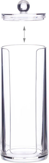 Set 2 Suporturi Organizatoare pentru Dischete Demachiante Relaxdays Plastic Transparent Dimensiuni 20 X 7 Cm