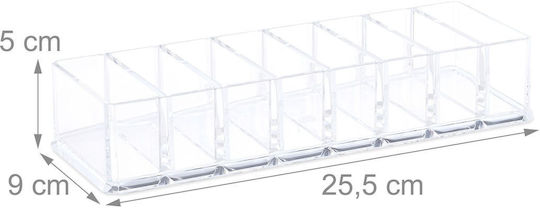 Relaxdays Organizator Sertar Cu Separatoare Transparent 25.5x9x5cm