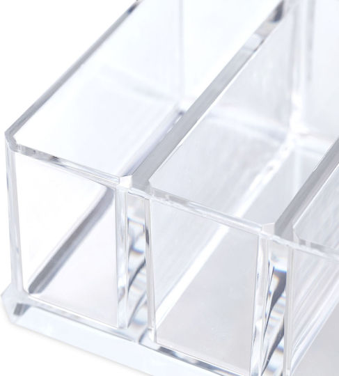 Relaxdays Organizator Sertar Cu Separatoare Transparent 25.5x9x5cm