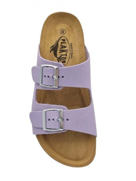 Women's Flat Sandals Afelpado Lila