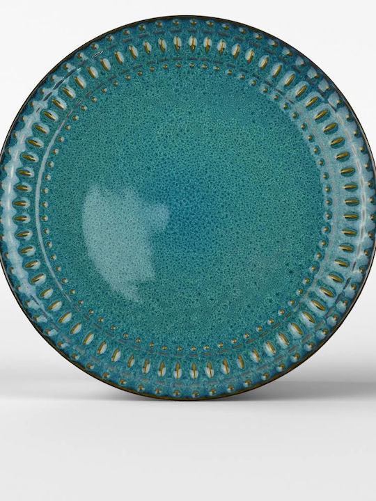 Saray Home Geschirrset Keramik Blau 12Stück