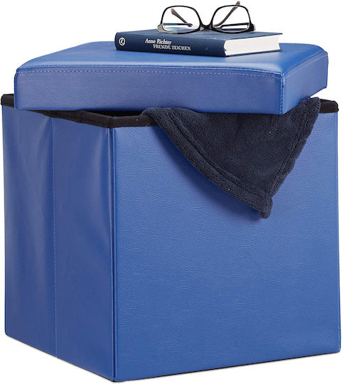 Scaun Camera de zi Cu spațiu de depozitare Blue 38x38x38buc Scaun Camera de zi Cu spațiu de depozitare Blue 38x38x38buc