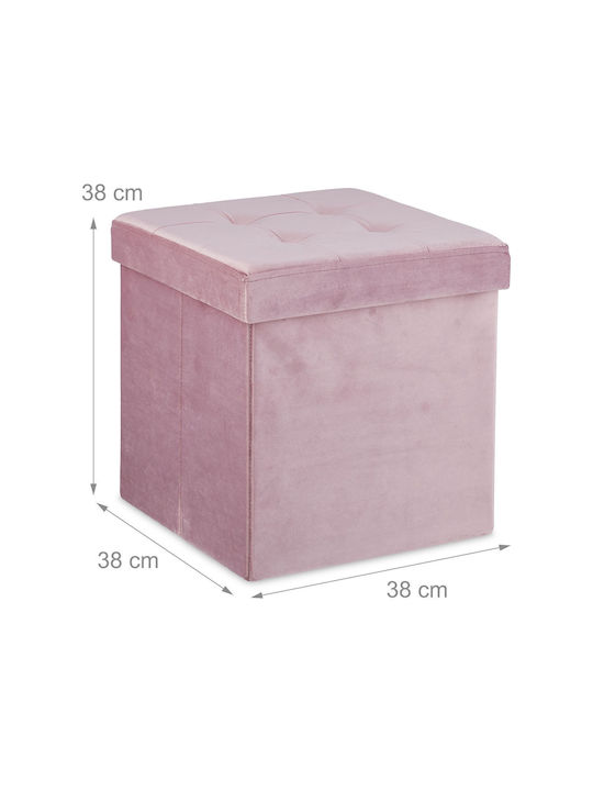 Scaune Camera de zi Tapițat cu Catifea Pink 38x38x38buc