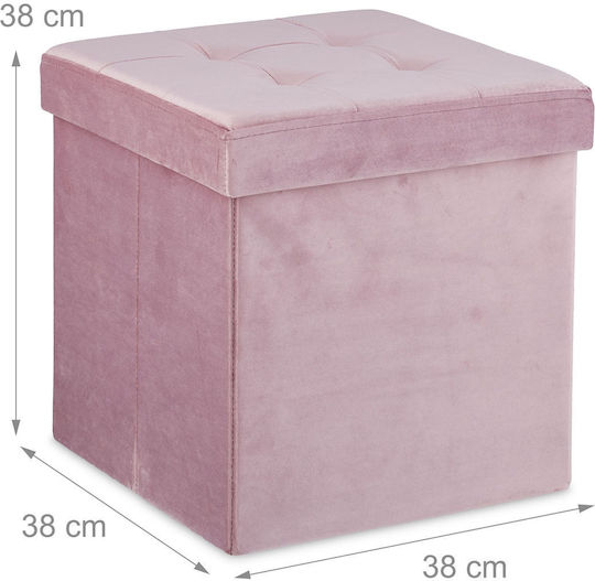Scaune Camera de zi Tapițat cu Catifea Pink 38x38x38buc