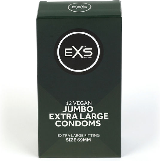 EXS Προφυλακτικά Jumbo 12τμχ 69mm για Μεγάλα Μεγέθη Natural