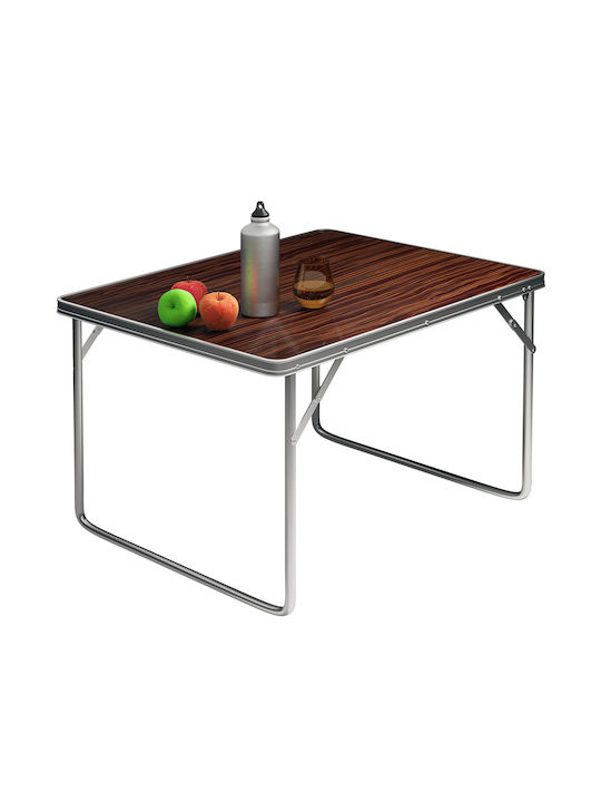 Masa pentru spații exterioare mici Aluminiu Pliabil Maro 80x60x70buc