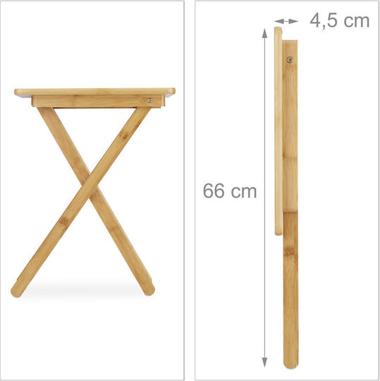 Masa pentru spații exterioare mici de bambus Pliabil 40x31cm