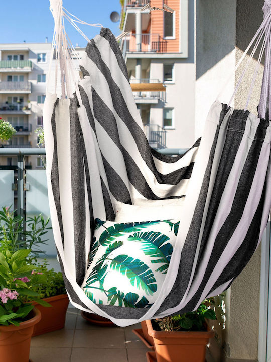 Relaxdays Fabric Black Hammock Chair 150x100cm