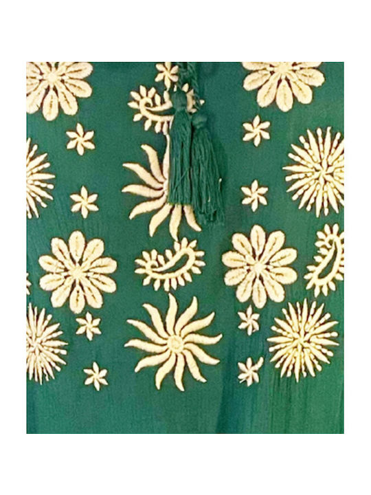 Maxi Φόρεμα Green/cream