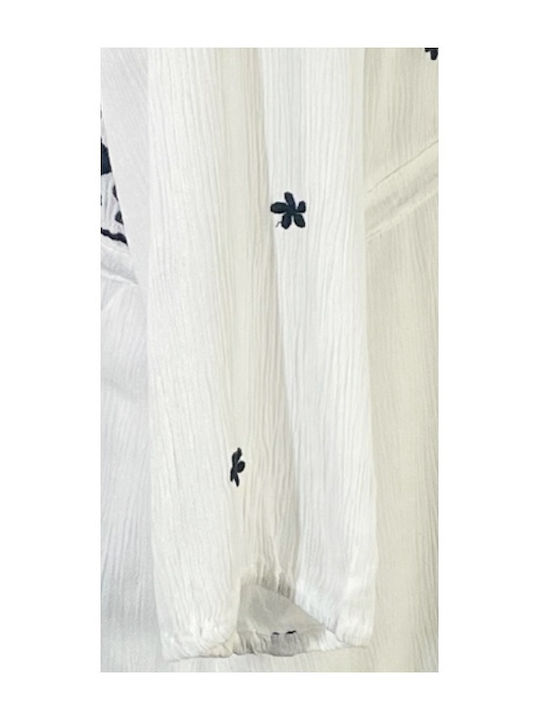 Καλοκαιρινό Maxi Φόρεμα White, Grey
