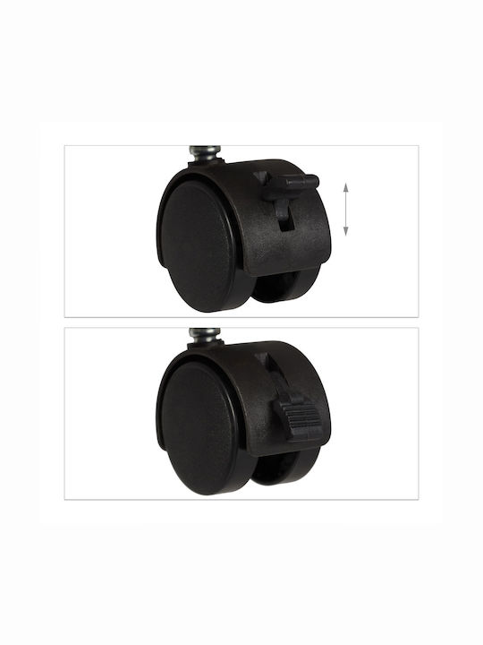 TV-Ständer mit Rädern Weiß M40xT80xH40cm