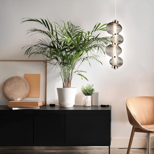 Eko Light Κρεμαστό Φωτιστικό Ασημί LED