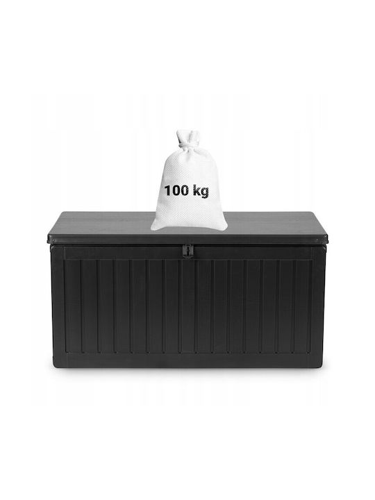 Plonos Außenlagerbox Kunststoff 270Es Schwarz L109xB51xH55cm