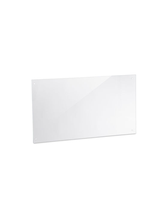 Relaxdays Правоъгълена Кухненски гръб от Стъкло Transparent 100x60см 1бр