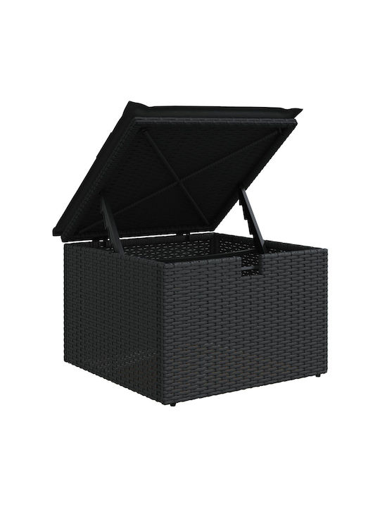 Garten- und Outdoor-Möbelsets Wohnzimmer Typsatz 7 Stück Schwarz mit Kissen