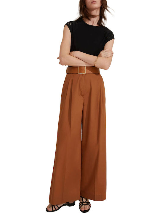 Emme Morina Γυναικείο Υφασμάτινο Παντελόνι Brown