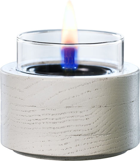 Tenderflame Desktop Bioethanol Fireplace Indoor Outdoor White