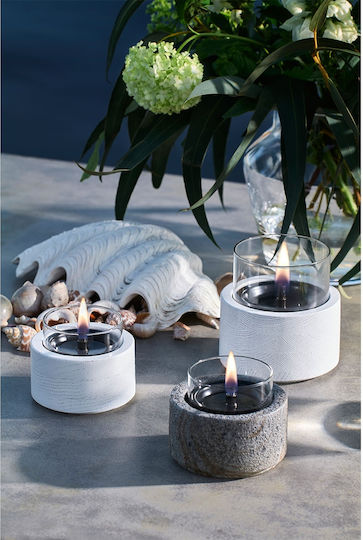 Tenderflame Desktop Bioethanol Fireplace Indoor Outdoor White