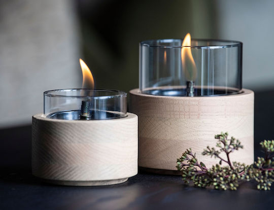 Tenderflame Desktop Bioethanol Fireplace Indoor Outdoor Beige 12x12.5cm