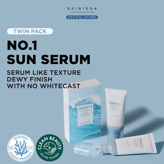 Skin1004 Madagascar Centella Hyalu-cica Water-fit Sun Serum Face Tanning Serum 2x50ml