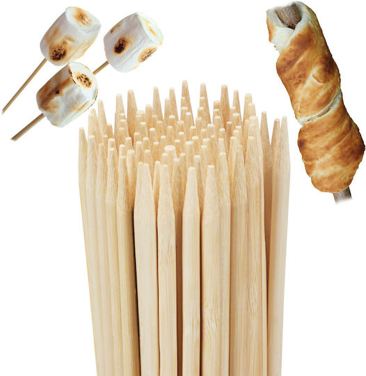 Skewers Grilling 100 Pieces 40 Cm Bamboo
