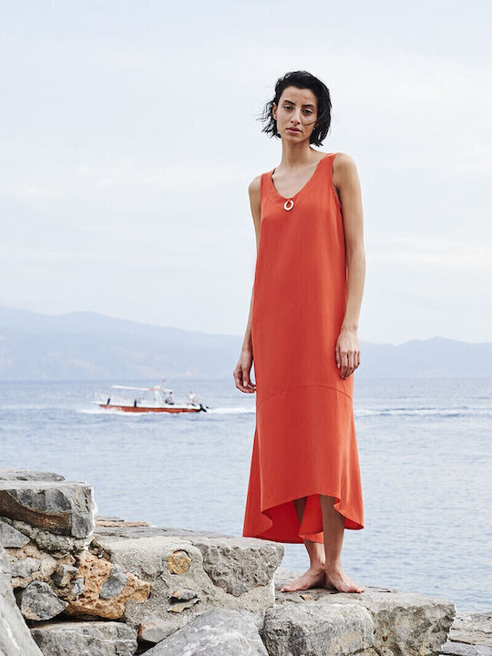 Summer Midi Dress Orange