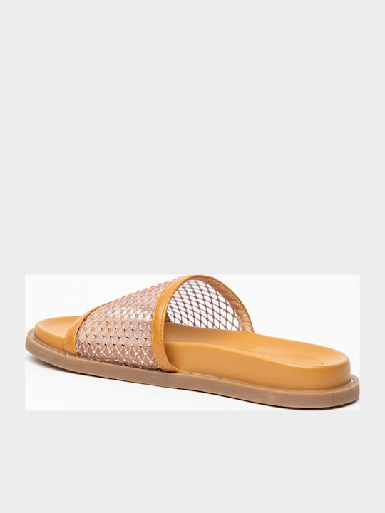 Damen Flache Sandalen Beige