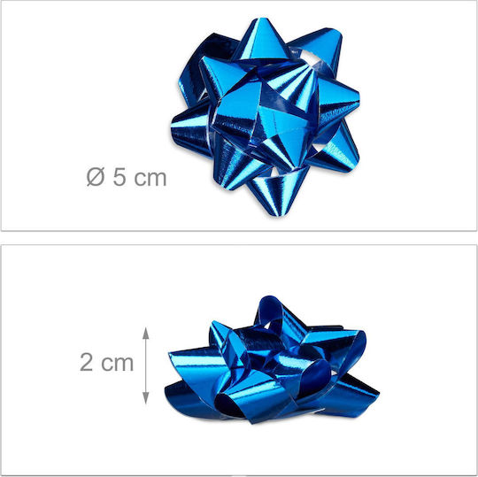 Relaxdays Tasche für Geschenke Blau 2x5cm. 200Stück