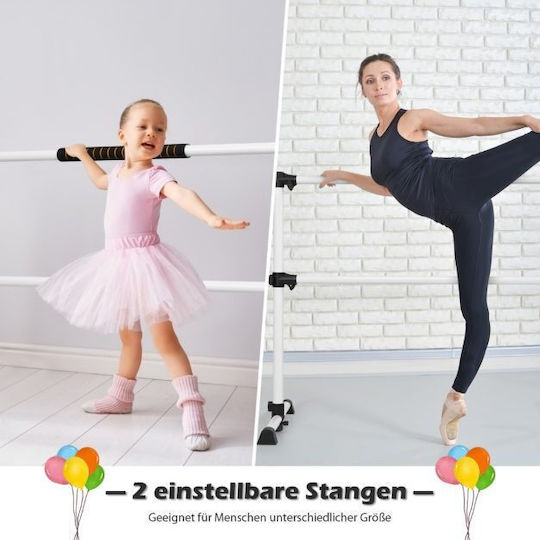 Adjustable Ballet Barre 123 X 71 X 119cm Costway Sp37449sv