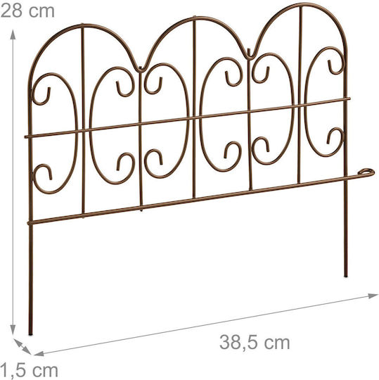 Set 4 Panouri Vintage pentru Grădină Relaxdays Dimensiuni 28 X 38.5 X 1.5 Cm Bronz