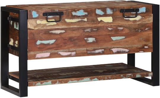 vidaXL Wooden Storage Box with Lid Brown 80x35x45cm 1pcs