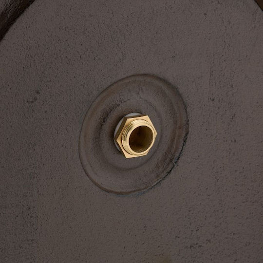 Fântână de Grădină Antică din Aluminiu Turnat Robinet Auriu Scoică Relaxdays Dimensiuni Aprox. 73 X 39 X 32 Cm Maro Închis