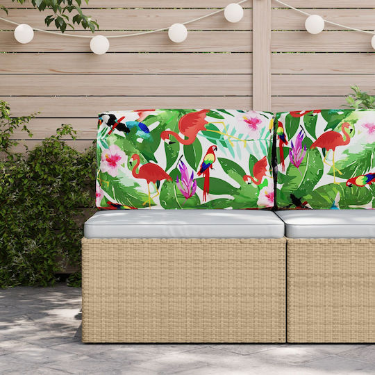 vidaXL Perna Scaunului De Grădină Cu Spătar Multicolor 40x80cm