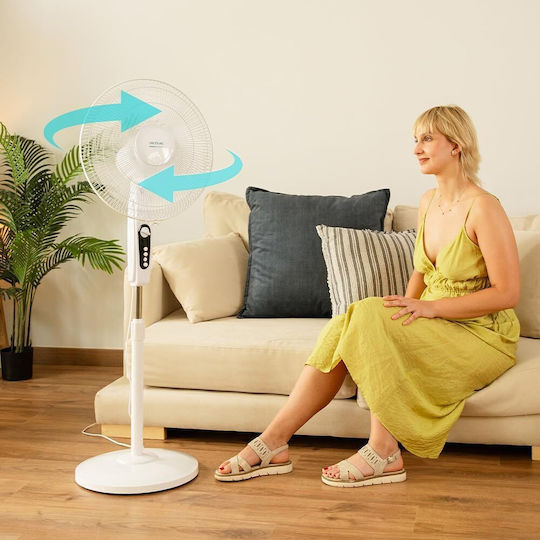 Cecotec Energysilence 515 Maxflow Ανεμιστήρας Ορθοστάτης 45W Διαμέτρου 40.64cm Λευκός
