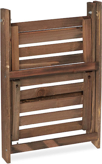 Plant Stand 2 Shelves Wood 51.5 x 41 x 24 cm Brown