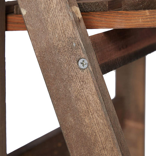 Plant Stand 2 Shelves Wood 51.5 x 41 x 24 cm Brown