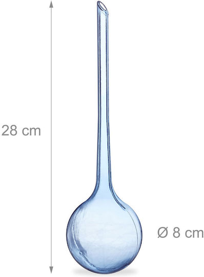 Set 9 Plant Watering Distributors Blue Clear Size 28 Cm Relaxdays