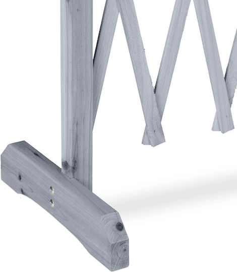 Spalier Extensibil pentru Plante Cățărătoare Relaxdays Lemn Dimensiuni Î x L 90 x 28cm Lungime 25-275cm Gri