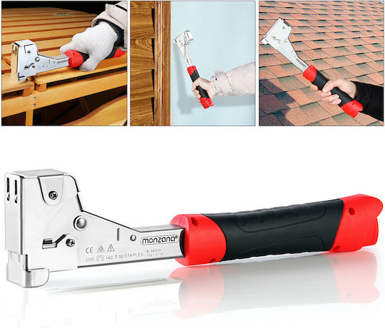 Capsator cu Ciocan Profesional Manual de Construcție 0,9 Kg Capse 6 8 10 12 14 Cm Monzana