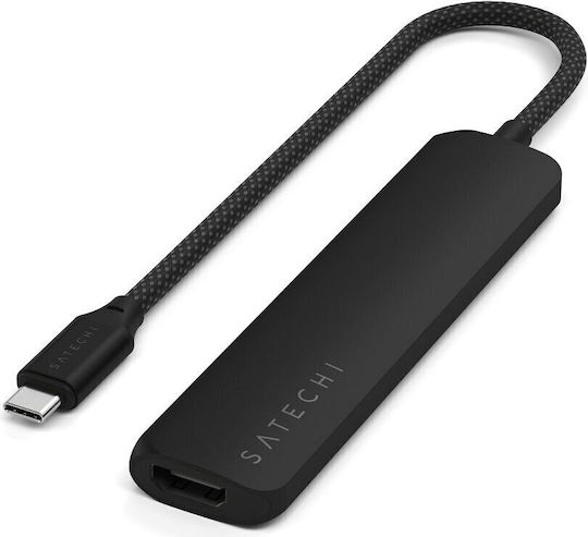 Satechi ST-P6SK USB-A / USB-C Docking Station with HDMI 4K PD Black