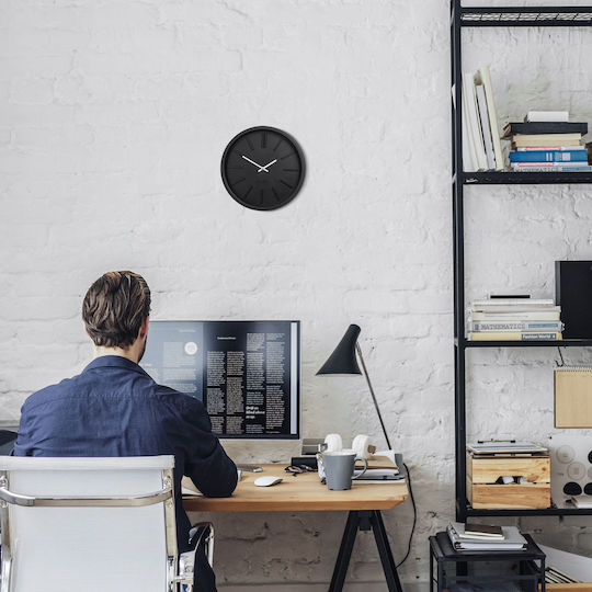 Modern Wall Clock Black and White Design Dimensions 5 x 35 cm Relaxdays
