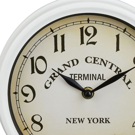Vintage Wall Clock Double-sided 34 x 35 x 10 cm White