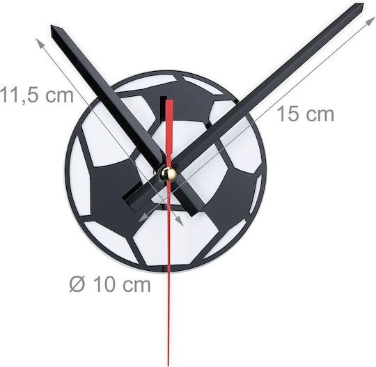 Decorative Wall Clock Diy Football 50 100 Cm 3d Effect Black White
