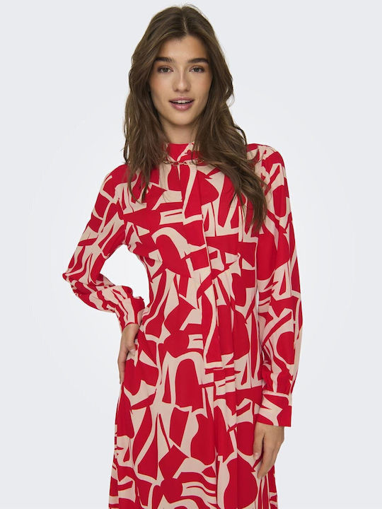 Life Maxi Σεμιζιέ Φόρεμα Flame Scar Red