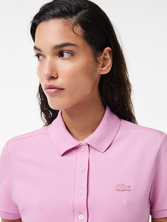 Sommer Mini Sportliches Damenkleid Kurzärmelig Rosa