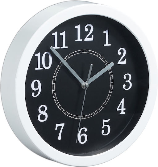 Wanduhr Weiß Durchmesser 20 cm Relaxdays